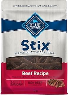 Blue Buffalo Stix Pepperoni-Style Dog Treats Made with Natural Ingredients, Beef Recipe, 13-oz Bag
