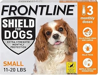 FRONTLINE Shield Flea & Tick Treatment for Small Dogs 11-20 lbs., Count of 3