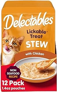 Delectables Non-Seafood Stew Lickable Wet Cat Treats, Chicken, 1.4 oz (Pack of 12)