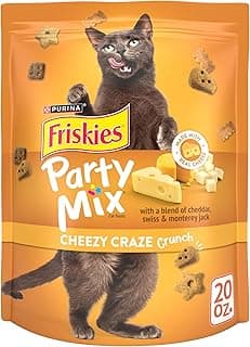 Purina Friskies Cat Treats, Party Mix Cheezy Craze Crunch - 20 oz. Pouch