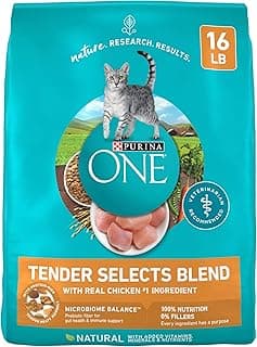 Purina ONE Natural Dry Cat Food, Tender Selects Blend With Real Chicken - 16 Lb. Bag