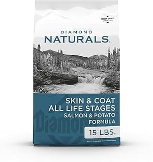 Diamond Naturals Skin & Coat Real Salmon and Potato Recipe Dry Dog Food with Protein, Superfoods, Probiotics and Essential Nutrients to Promote Healthy Skin and Coat 15lb