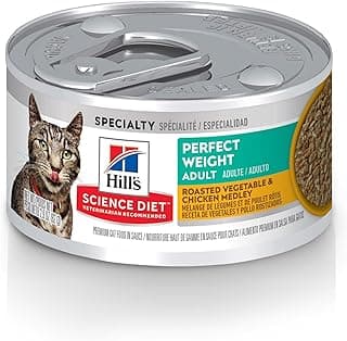 Hill's Science Diet Adult Perfect Weight Wet Cat Food, Roasted Vegetable & Chicken, 2.9 oz. Cans, 24-Pack