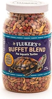 Fluker's Buffet Blend Aquatic Formula, Turtle Food with Freeze, Dried Shrimp, Mealworms, and Vitamin Enriched Pellets, 7.5 oz