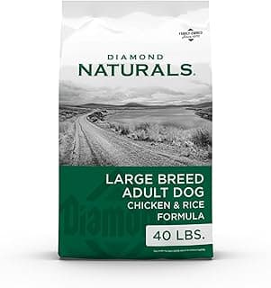 Diamond Naturals Large Breed Adult Dry Dog Food Chicken and Rice Formula with Protein from Real Chicken, Probiotics and Essential Nutrients to Support Balanced and Overall Health in Adult Dogs 40lb
