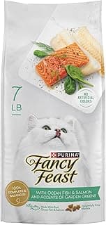 Purina Fancy Feast Dry Cat Food With Ocean Fish, Salmon, and Garden Greens Accents - 7 lb. Bag