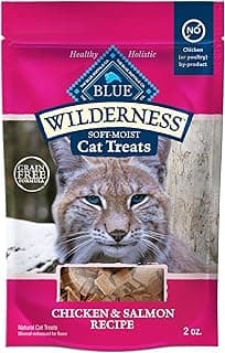 Blue Buffalo Wilderness Grain Free Soft-Moist Chicken & Salmon Cat Treats, 2-oz. Bag