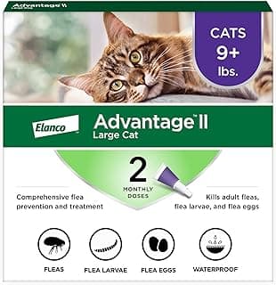 Advantage II Large Cat Vet-Recommended Flea Treatment & Prevention | Cats Over 9 lbs. | 2-Month Supply