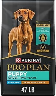 Purina Pro Plan Large Breed Chicken and Rice Formula Dry Puppy Food, High Protein Pet Food, 47 lb. Bag