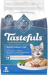 Blue Buffalo Tastefuls Adult Indoor Dry Cat Food, Chicken & Brown Rice, 3-lb Bag