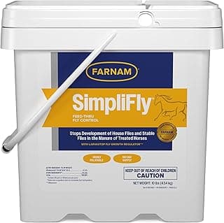 Farnam SimpliFly Feed Through Fly Control Daily Supplement for Horses, 10 lb, EPA Approved Palatable Pellets, Prevents Stable Flies in Manure and Break and Prevents the Fly Life Cycle, 160 Day Supply