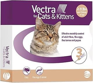 Vectra for Cats & Kittens Flea Treatment & Prevention for Small Cats (2-9 lbs.) 3-Month Supply