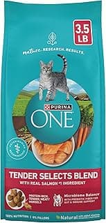 Purina ONE Natural Dry Cat Food, Tender Selects Blend With Real Salmon - 3.5 lb. Bag