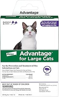 Advantage Topical Cat Flea Treatment and Prevention for Large Cats Over 9 lbs. | Apply Flea Drops Monthly | 2 Treatments