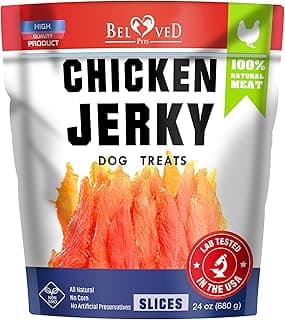 Beloved Pets Dog Treats Chicken Jerky 1.5 lb – Dog Food & High Protein Chews for Large, Medium & Small Breeds – Natural Healthy Training Snacks Strips – Human Grade Bulk Soft Pack – Made for USA