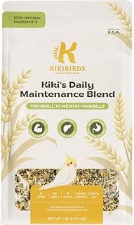 Premium Parrot Food| Protein-Rich Low-Fat Formula | Cockatiel, Conure, Lovebird, Quaker, Parrotlet | No Corn, Soy, Peanuts | Gourmet Whole Grains & Seeds | Daily Maintenance Blend (1 lb)