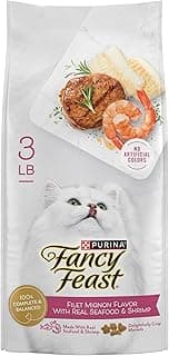 Purina Fancy Feast Dry Cat Food Filet Mignon Flavor with Seafood and Shrimp - 3 lb. Bag