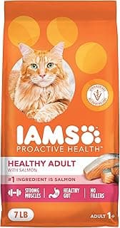 IAMS Proactive Health Dry Cat Food, Healthy Cat Food Dry Recipe for Adults, Salmon, 7 lb. Bag