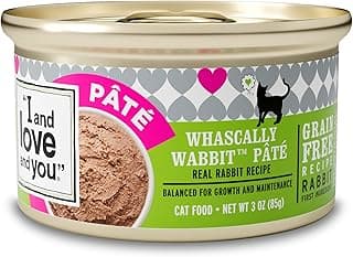 I AND LOVE AND YOU "I and love and you" Naked Essentials Canned Wet Cat Food - Grain Free, Rabbit Recipe, 3-Ounce, Pack of 24 Cans