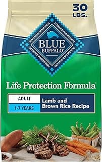 Blue Buffalo Life Protection Formula Lamb & Brown Rice Adult Dry Dog Food, Supports Immunity with Antioxidant-Rich LifeSource Bits, Promotes Healthy Muscle Development, Skin & Coat Health, 30 lbs.