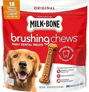 Milk-Bone Brushing Chews Original Chicken Flavor Daily Dental Dog Treats, Large, 24.2 Oz. Bag