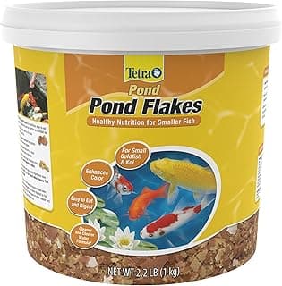 Tetra Pond Flakes Complete Nutrition for Smaller Pond Fish, Goldfish and Koi Fish, 2.2 Pounds