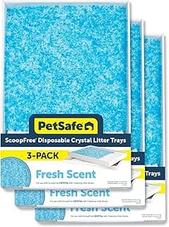 PetSafe ScoopFree Disposable Crystal Cat Litter Tray - Easy Cleaning Box - Refill Tray for Automatic Litter Box - Fresh Scent - 4.3 lb Bags - 3 Pack