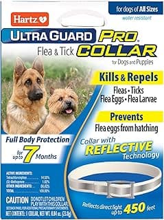 Hartz UltraGuard Pro Reflective Flea & Tick Collar for Dogs and Puppies, 7 Month Flea and Tick Prevention Per Collar, 1 Count