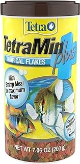 TetraMin Plus Tropical Flakes, Cleaner and Clearer Water Formula 7.06 Ounce (Pack of 1)