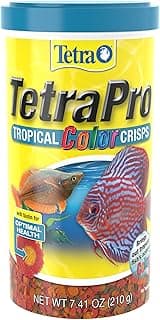 TetraPro Tropical Color Crisps, Fish Food With Natural Color Enhancers, Tropical Fish Food, 7.41 Ounces