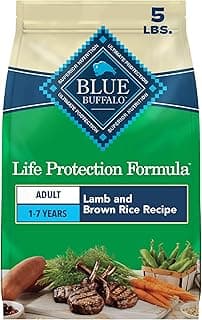 Blue Buffalo Life Protection Formula Lamb & Brown Rice Adult Dry Dog Food, Supports Immunity with Antioxidant-Rich LifeSource Bits, Promotes Healthy Muscle Development, Skin & Coat Health, 5 lbs.