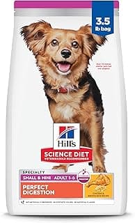 Hill's Science Diet Adult 1-6 Perfect Digestion Small & Mini Dry Dog Food, Chicken & Brown Rice, 3.5 lb. Bag