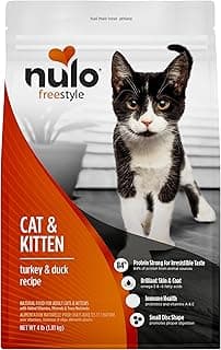 Nulo Freestyle Cat & Kitten Dry Food - Turkey & Duck Recipe, High Protein Grain Free Cat Food, Natural Kibble with Probiotics & Omega Fatty Acids, 4lb Bag