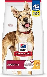 Hill's Science Diet Adult 1-6 Dry Dog Food, Chicken & Barley, 45 lb. Bag