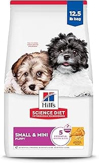 Hill's Science Diet Puppy Small & Mini Dry Dog Food, Chicken & Brown Rice, 12.5 lb. Bag