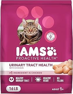 IAMS Proactive Health Dry Cat Food, Urinary Tract Health, Adult Cat Food Dry Recipe with Chicken, 16 lb. Bag