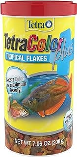 Tetra ColorPlus Fish Food Flakes, Tropical Flakes With Natural Color Enhancers, 7.06 Ounce