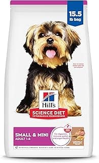 Hill's Science Diet Adult 1-6 Small & Mini Dry Dog Food, Lamb Meal & Brown Rice, 15.5 lb. Bag