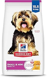 Hill's Science Diet Adult 1-6 Small & Mini Dry Dog Food, Chicken & Brown Rice, 15.5 lb. Bag