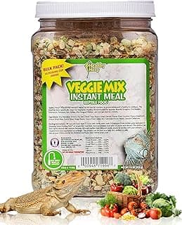 Healthy Herp Veggie Mix Instant Meal for Reptiles - Nutritious Bearded Dragon Accessories, Bearded Dragon Food - Made in USA - Quick Prep, Ideal for Box Turtles, Lizards, Tortoises - 7.5 oz (212g)