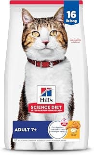 Hill's Science Diet Adult 7+ Dry Cat Food, Chicken, 16 lb. Bag