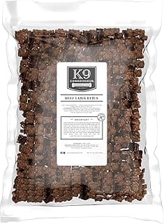 K9 Connoisseur Beef Lung Dog Training Treats All Natural & Lean, USA Made Single Ingredient, Bulk Dogs Treat, Grain Free, for All Breeds & Sizes - 2.5 Lbs