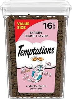 Temptations Cat Treats, Classic Crunchy and Soft Cat Treats, Shrimpy Shrimp Flavor, 16 oz. Tub