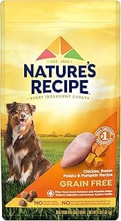 Nature's Recipe Grain Free Chicken, Sweet Potato & Pumpkin Recipe Dry Dog Food, 4 lb. Bag