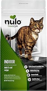 Nulo FreeStyle Dry Cat Food Indoor - Duck & Cod, High Protein Grain-Free Dry Cat Food, Natural Kibble with Probiotics and Omegas Fatty Acids, 14lb Bag