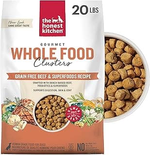 The Honest Kitchen Human Grade Dry Dog Food, Whole Food Clusters Grain Free Dry Dog Food Beef, 20 lb Bag