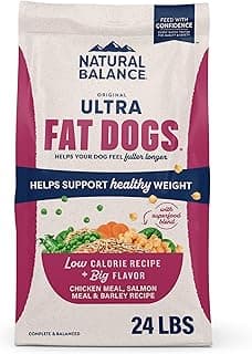Natural Balance Original Ultra Fat Dogs Chicken Meal, Salmon Meal & Barley Recipe Adult Dry Dog Food, 24 lbs.