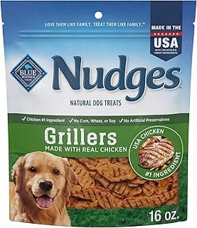 Blue Buffalo Nudges Grillers Natural Dog Treats, Made in the USA with Real Chicken, 16-oz Bag