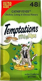 Temptations Cat Treats, Classic Crunchy and Soft Cat Treats, Catnip Fever Flavor, Catnip Treats, 48 oz. Bag