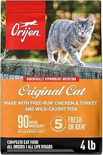 ORIJEN Grain Free High Protein Premium Dry Cat Food Original Recipe 4lb Bag